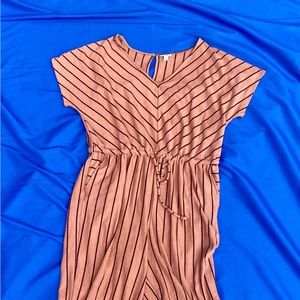 Sonoma XL Brown Striped Jumpsuit.